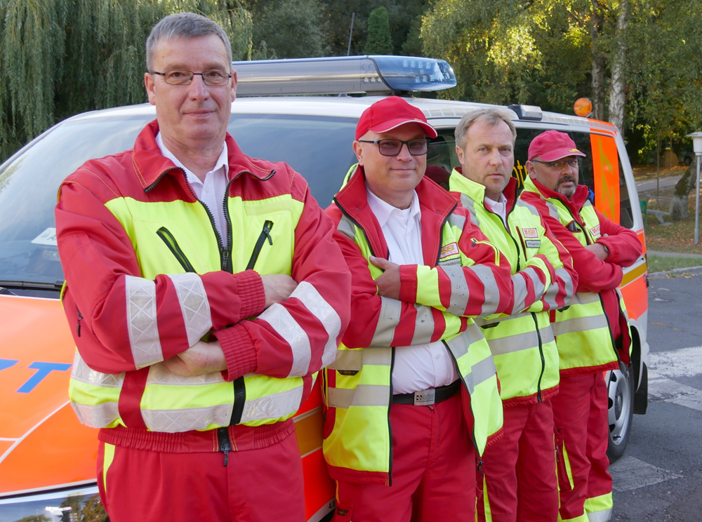 Das Team der Rettungswache Anklam (v.l.) Rainer Schüttler, Karl-Heinz Möhr, Jan Michelson und Stefan Rackow_klein.jpg